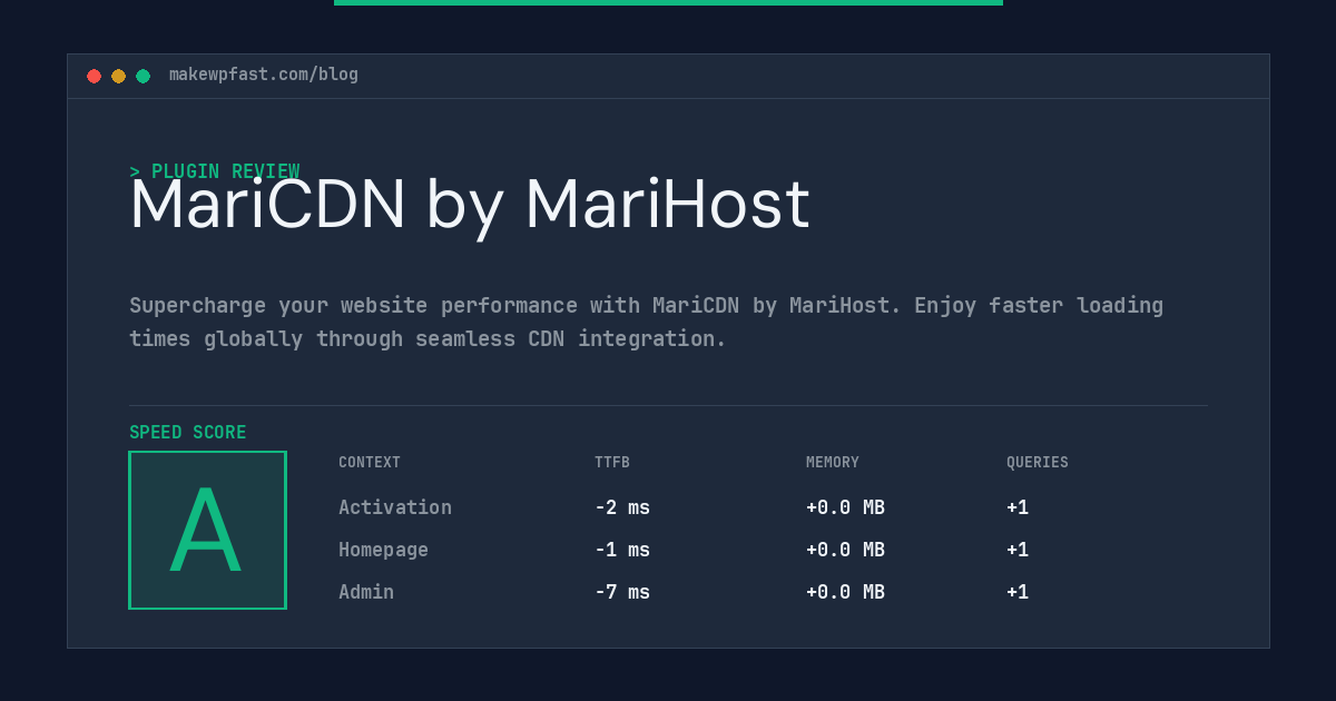 MariCDN by MariHost - MakeWPFast