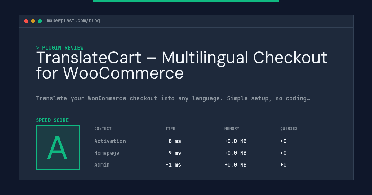 TranslateCart – Multilingual Checkout for WooCommerce - MakeWPFast
