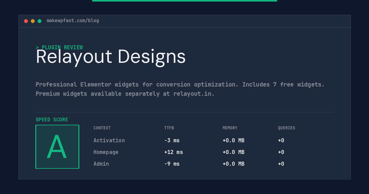 Relayout Designs - MakeWPFast