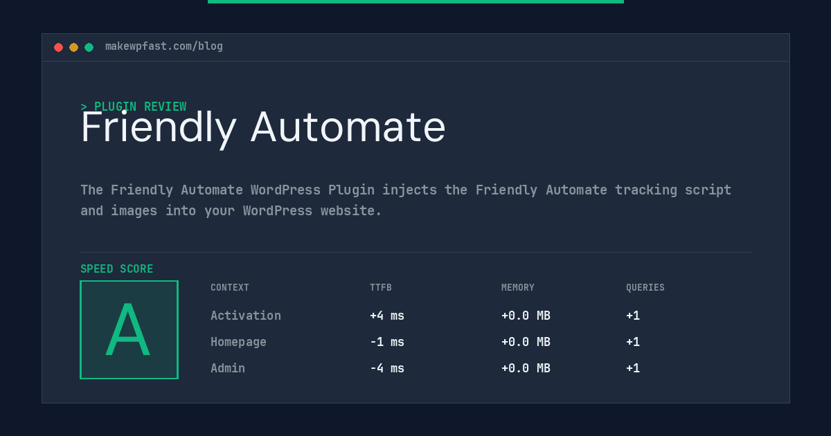 Friendly Automate - MakeWPFast