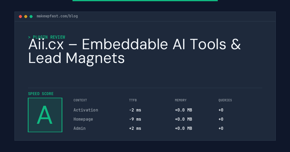 Aii.cx – Embeddable AI Tools & Lead Magnets - MakeWPFast