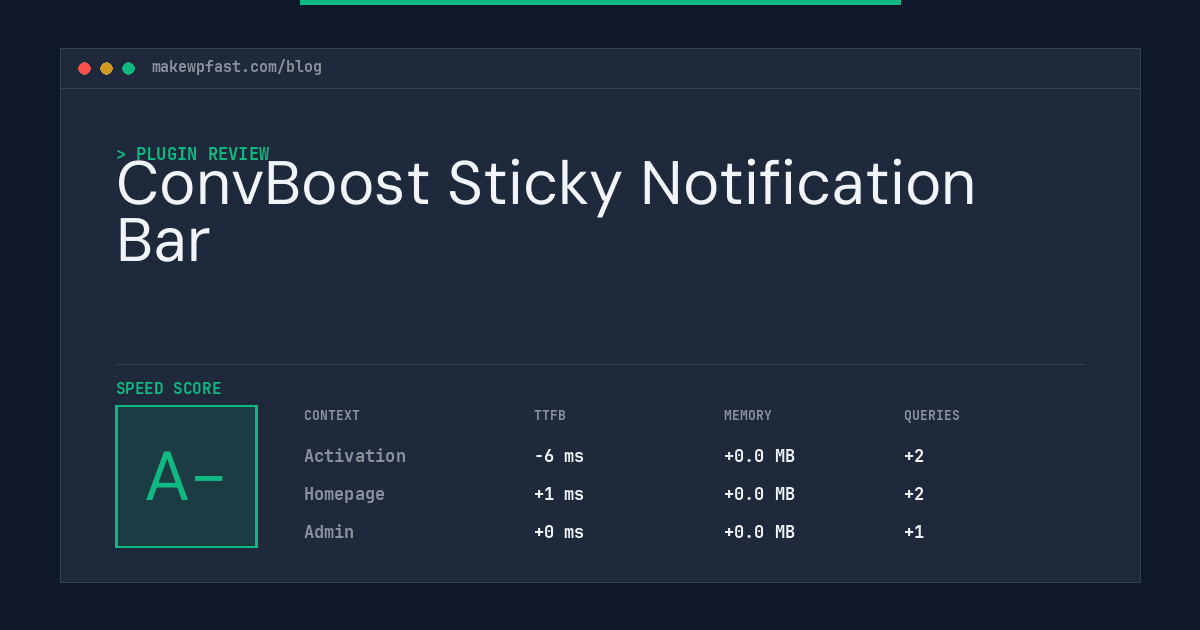 ConvBoost Sticky Notification Bar - MakeWPFast