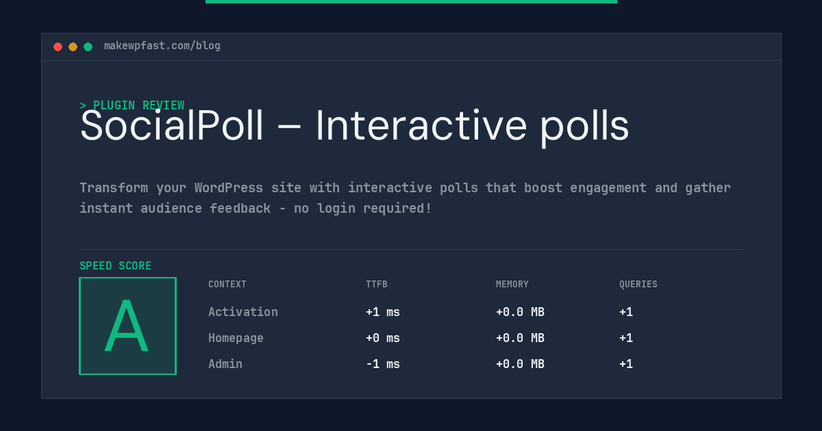 SocialPoll – Interactive polls - MakeWPFast