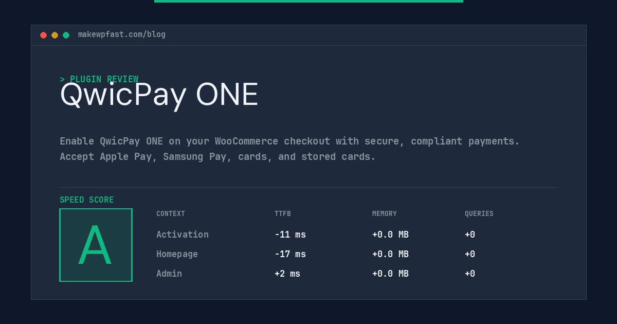 QwicPay ONE - MakeWPFast