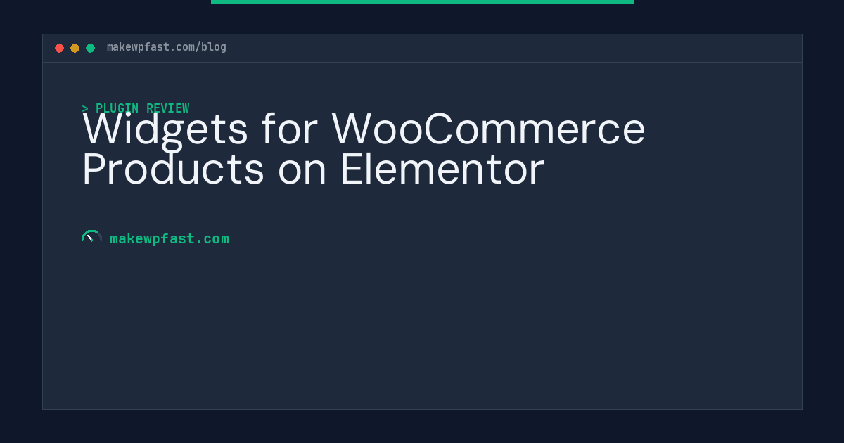 Widgets for WooCommerce Products on Elementor - MakeWPFast
