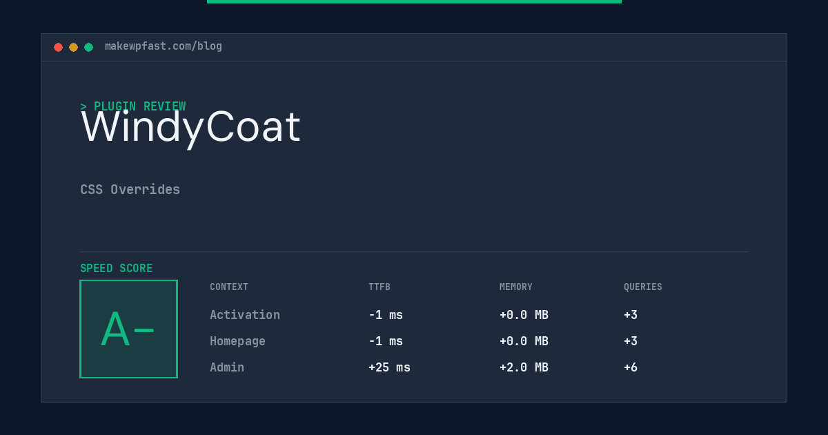 WindyCoat - MakeWPFast