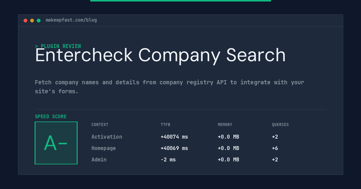 Entercheck Company Search - MakeWPFast
