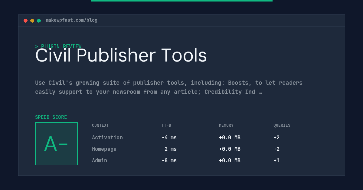 Civil Publisher Tools - MakeWPFast