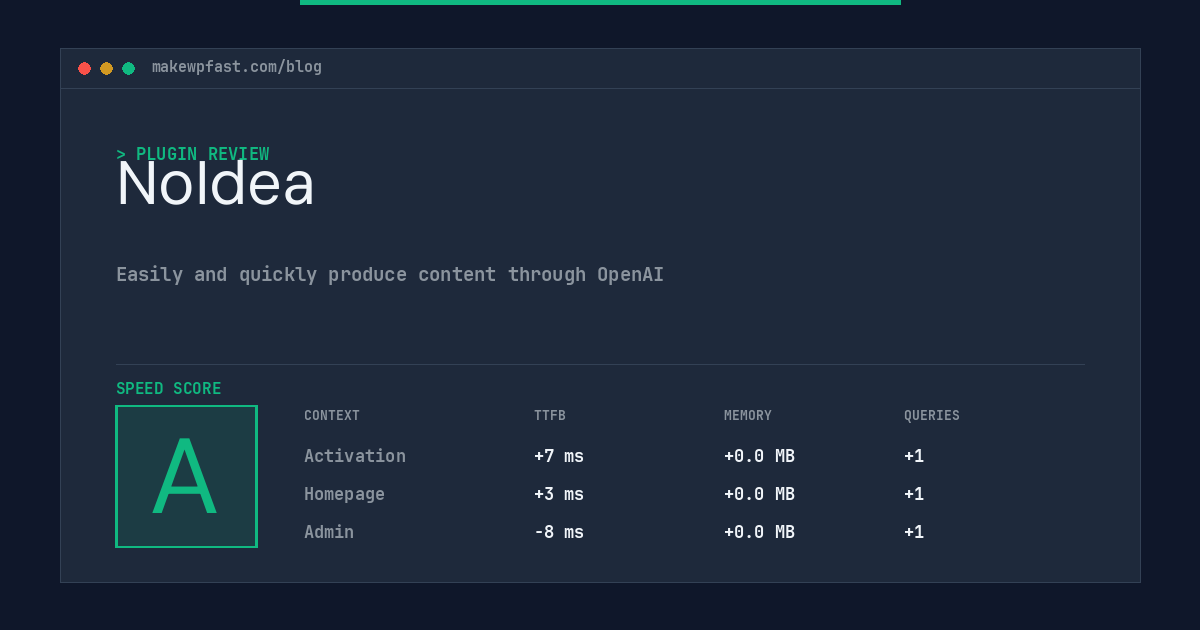 NoIdea - MakeWPFast