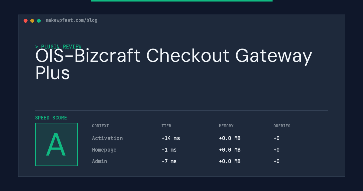 OIS-Bizcraft Checkout Gateway Plus - MakeWPFast