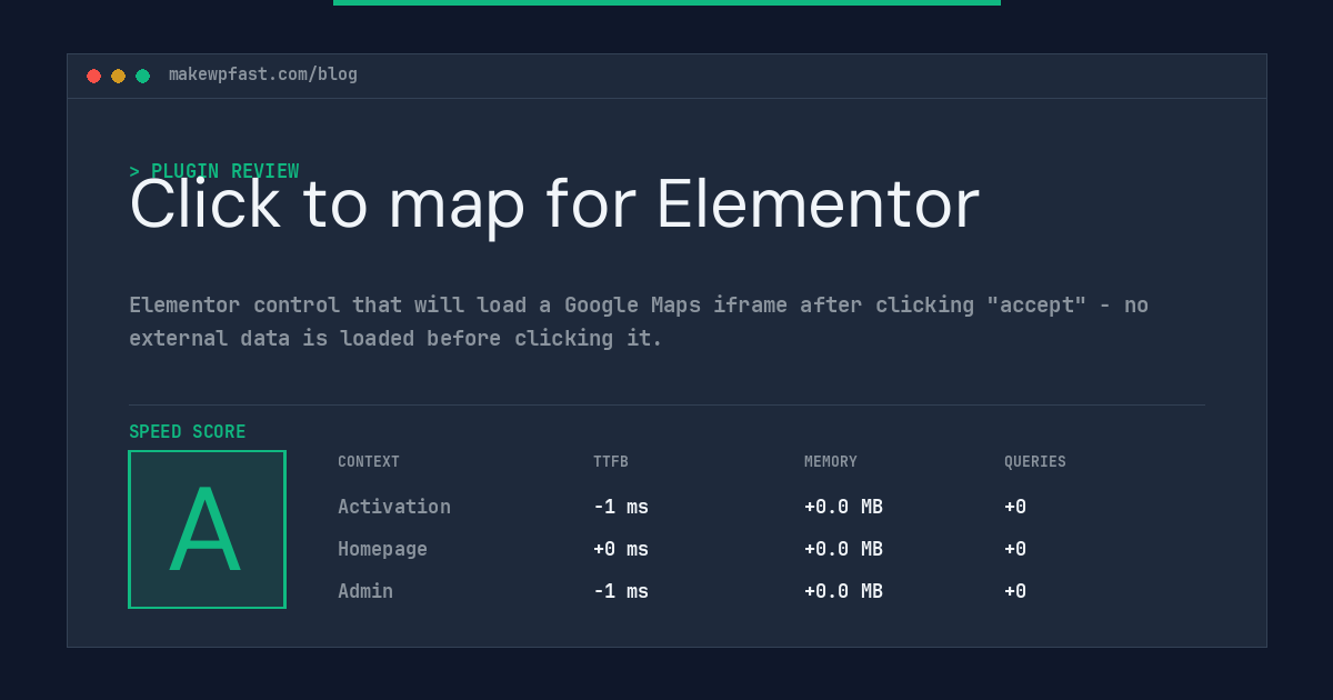 Click to map for Elementor - MakeWPFast