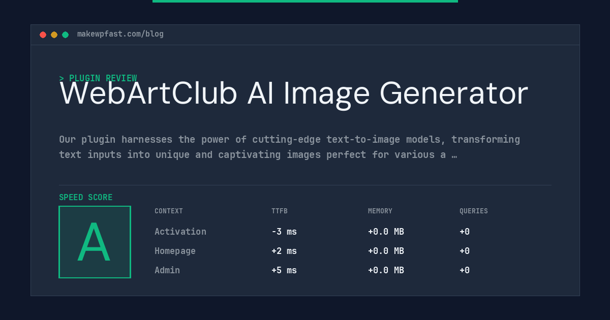 WebArtClub AI Image Generator - MakeWPFast