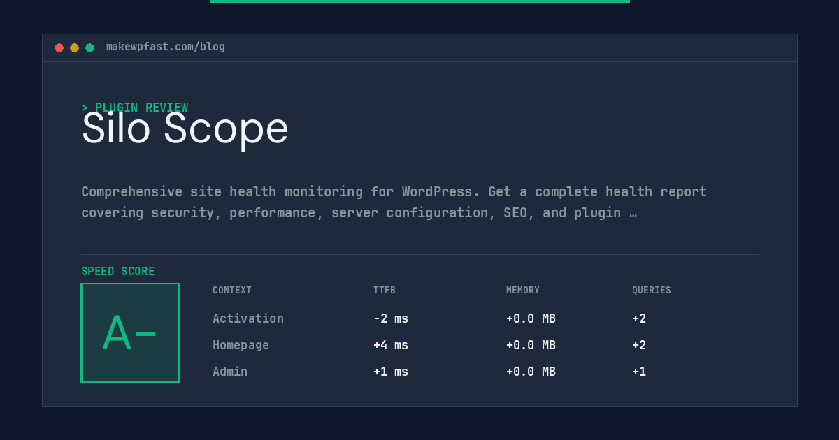 Silo Scope - MakeWPFast