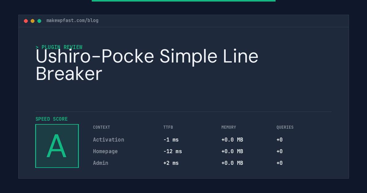 Ushiro-Pocke Simple Line Breaker - MakeWPFast