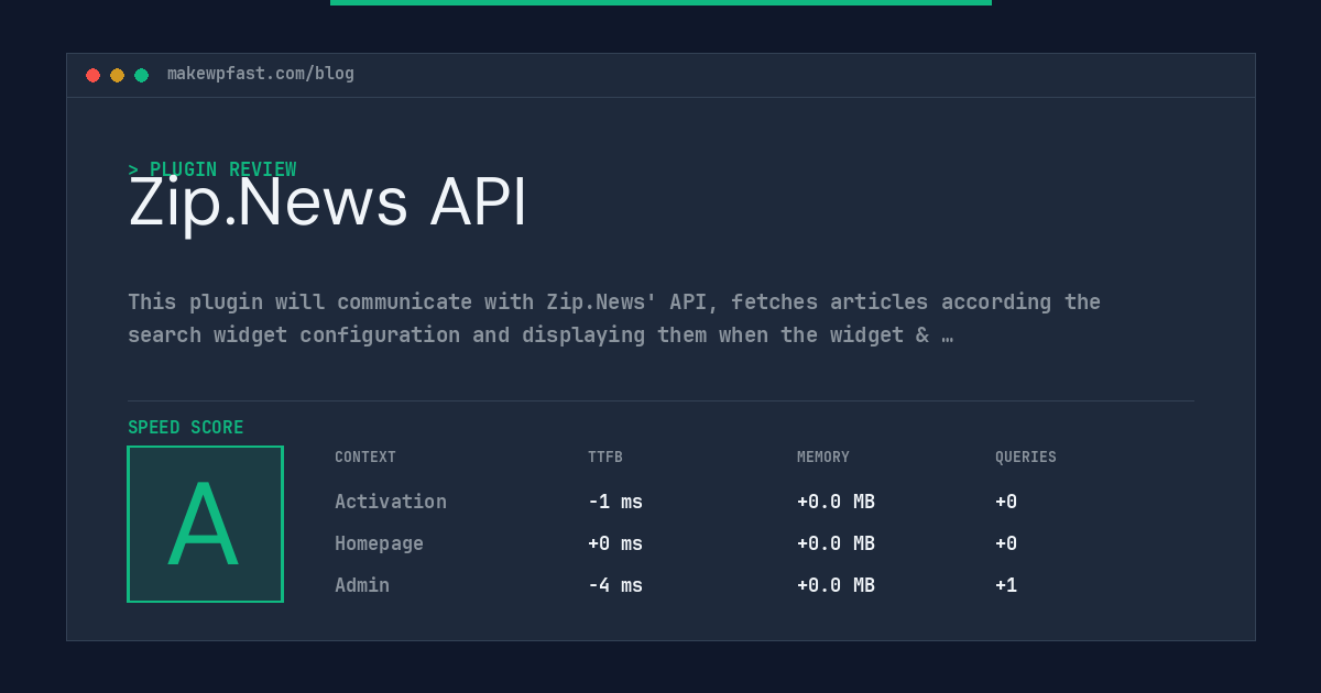 Zip.News API - MakeWPFast
