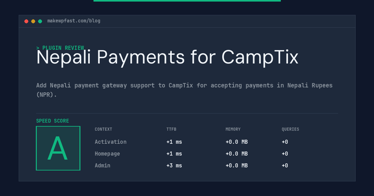Nepali Payments for CampTix - MakeWPFast