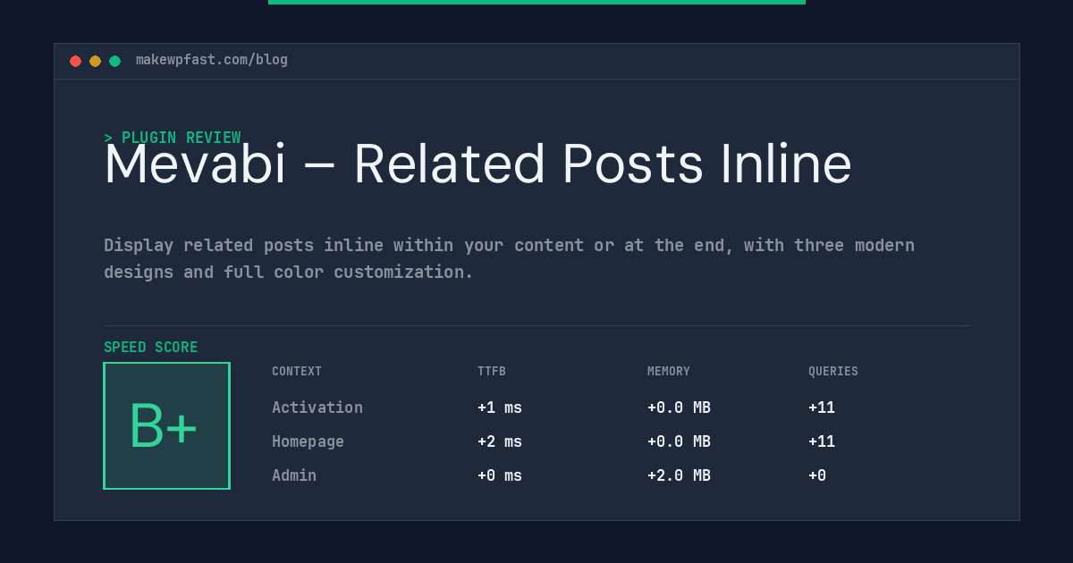 Mevabi – Related Posts Inline - MakeWPFast