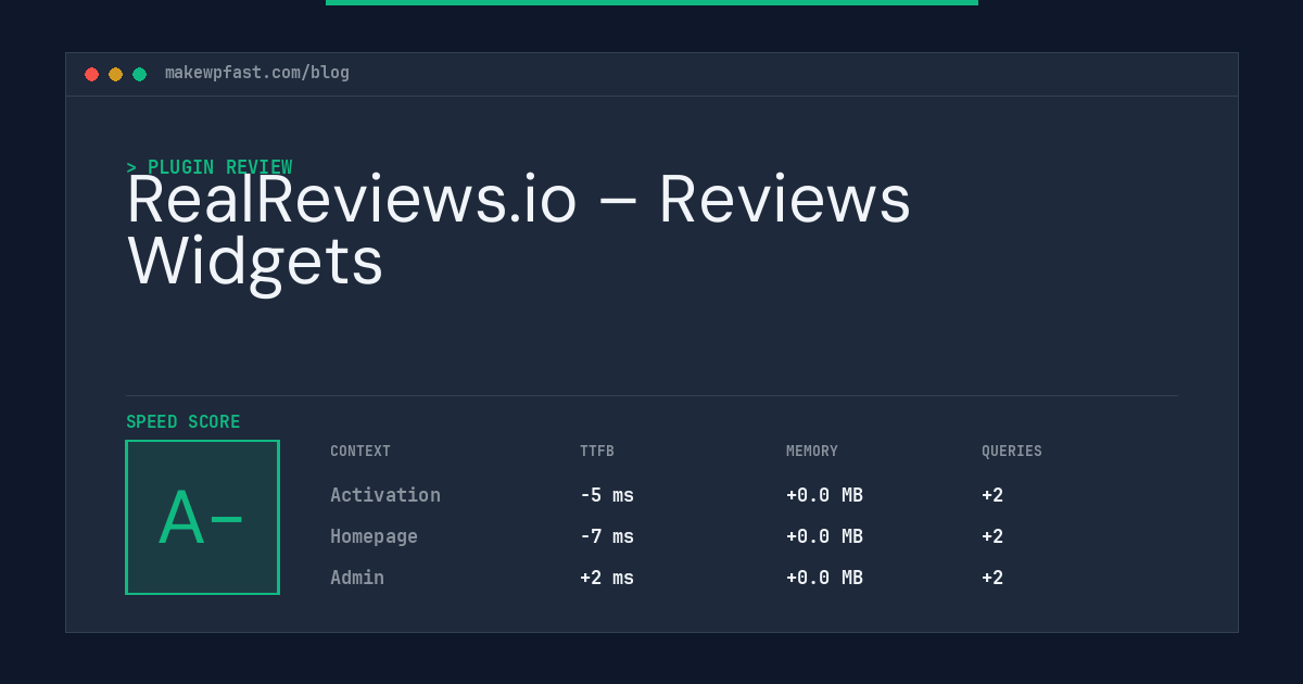 RealReviews.io – Reviews Widgets - MakeWPFast