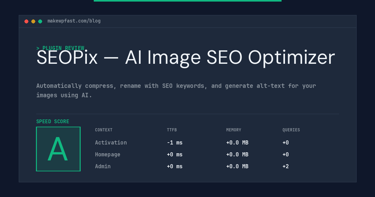 SEOPix — AI Image SEO Optimizer - MakeWPFast