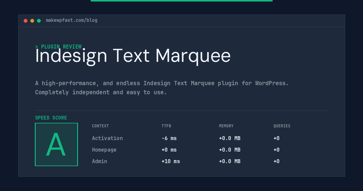 Indesign Text Marquee - MakeWPFast