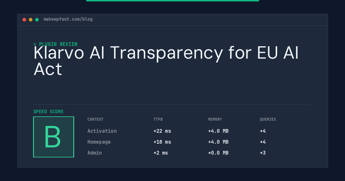 Klarvo AI Transparency for EU AI Act - MakeWPFast