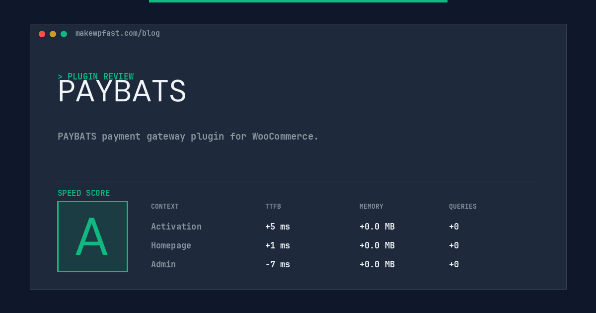 PAYBATS - MakeWPFast