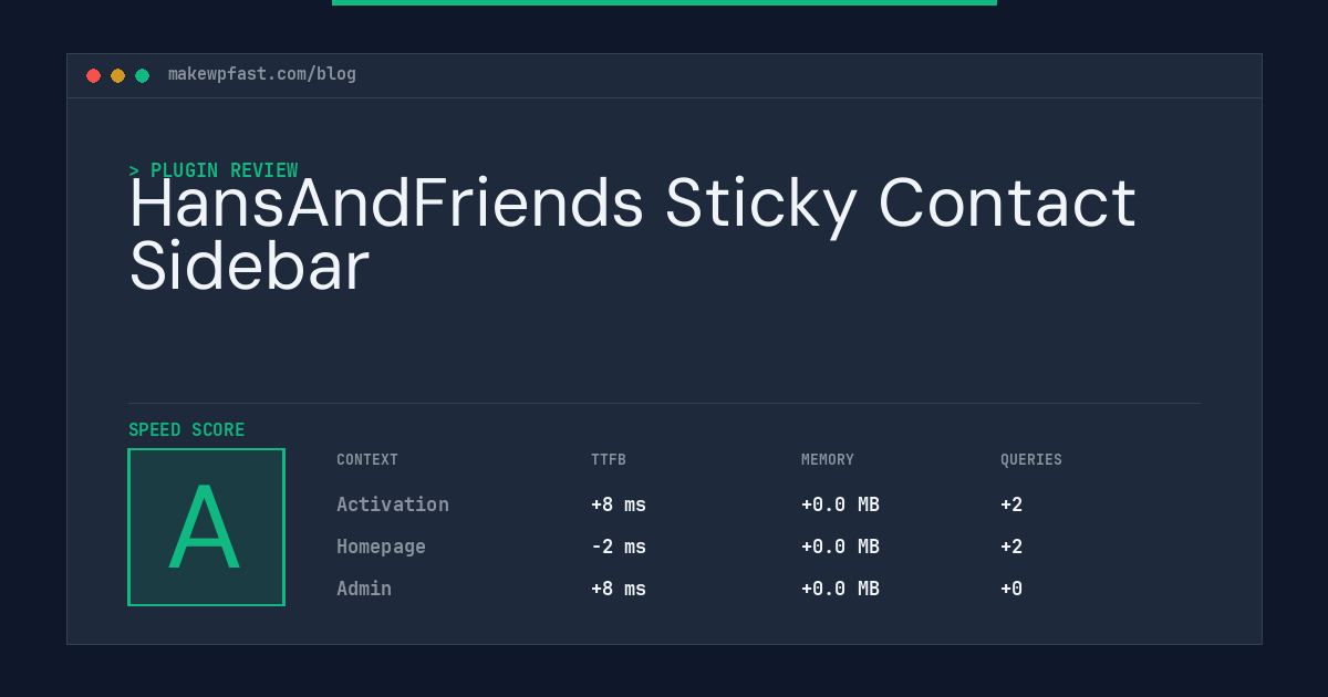 HansAndFriends Sticky Contact Sidebar - MakeWPFast