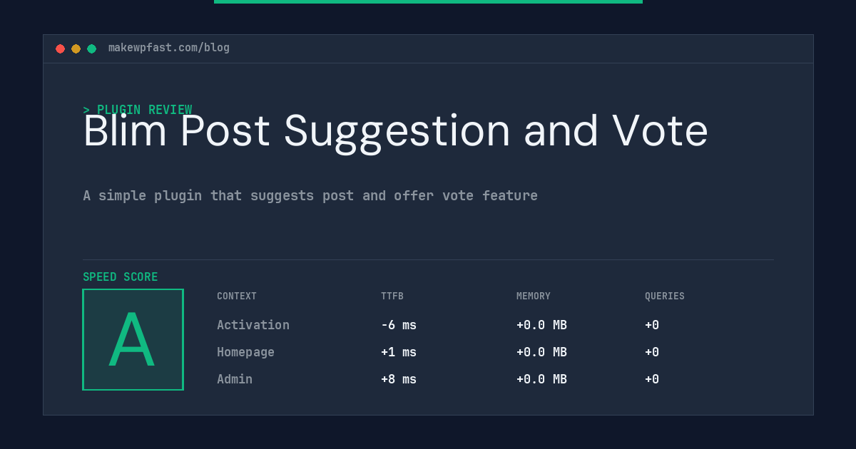Blim Post Suggestion and Vote - MakeWPFast