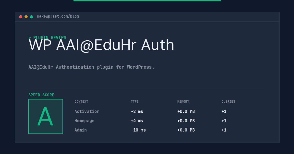 WP AAI@EduHr Auth - MakeWPFast