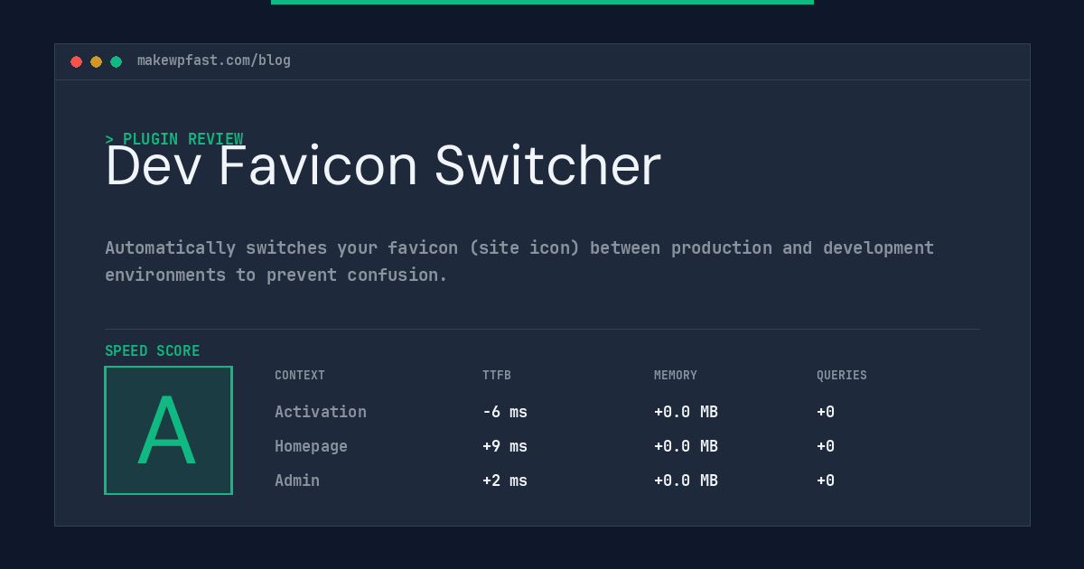 Dev Favicon Switcher - MakeWPFast