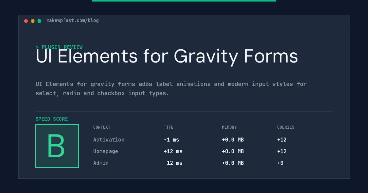 UI Elements for Gravity Forms - MakeWPFast
