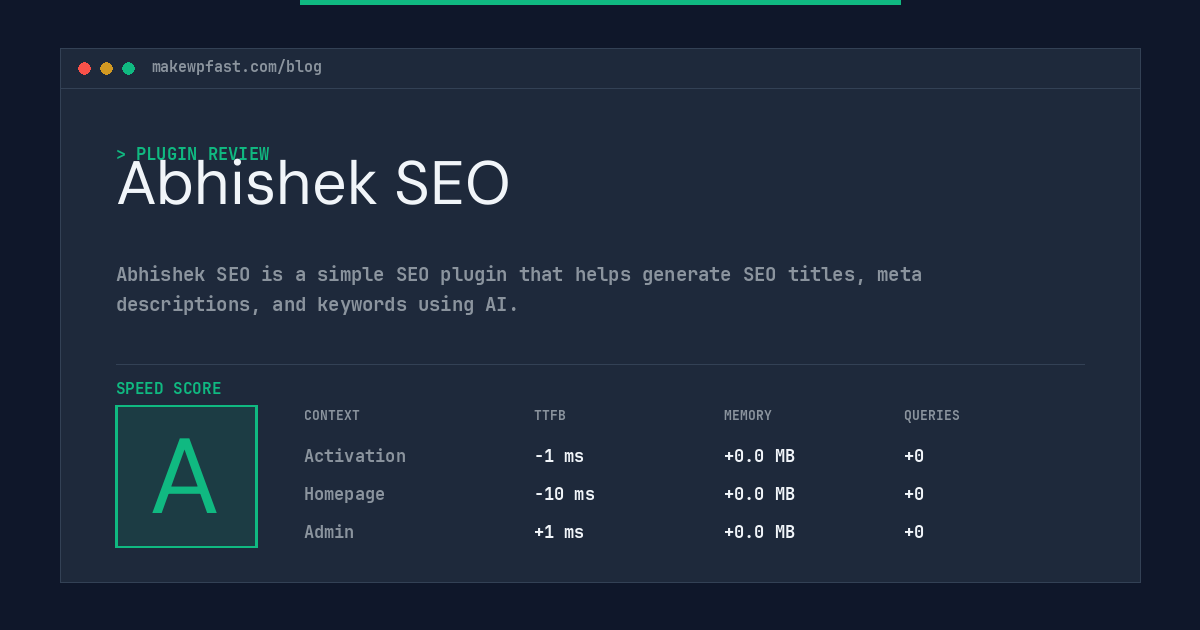 Abhishek SEO - MakeWPFast