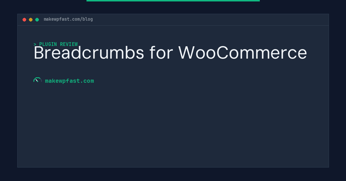 Breadcrumbs for WooCommerce - MakeWPFast