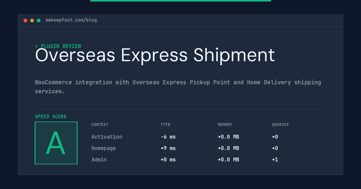 Overseas Express Shipment - MakeWPFast