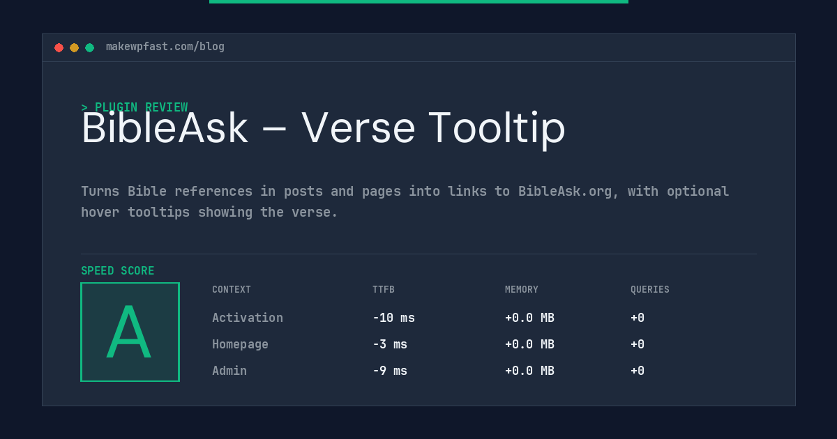 BibleAsk – Verse Tooltip - MakeWPFast
