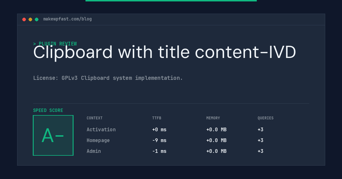 Clipboard with title content-IVD - MakeWPFast