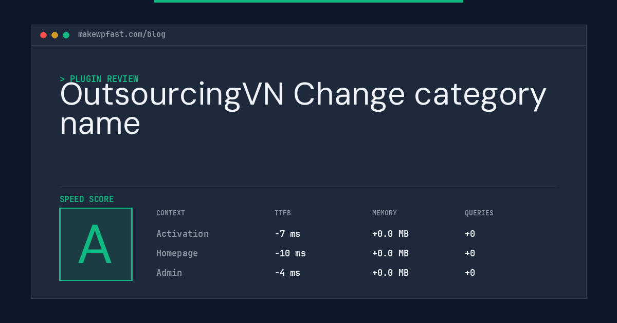 OutsourcingVN Change category name - MakeWPFast