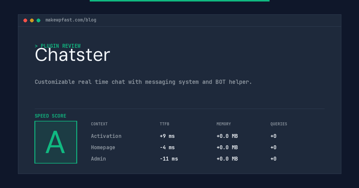 Chatster - MakeWPFast