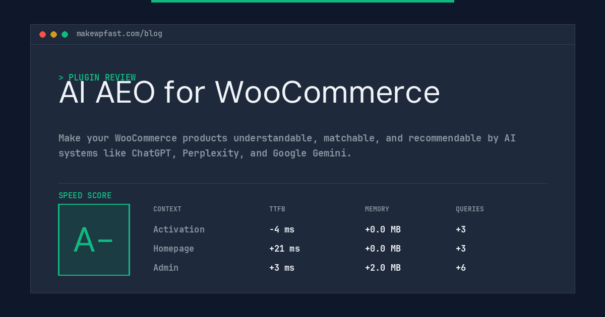 AI AEO for WooCommerce - MakeWPFast