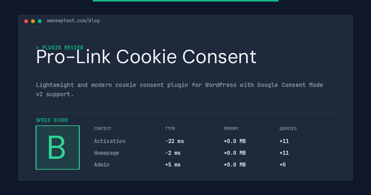 Pro-Link Cookie Consent - MakeWPFast