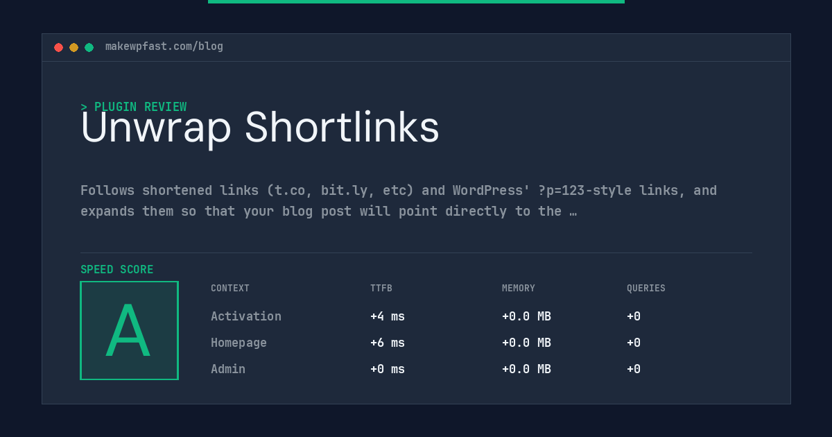 Unwrap Shortlinks - MakeWPFast