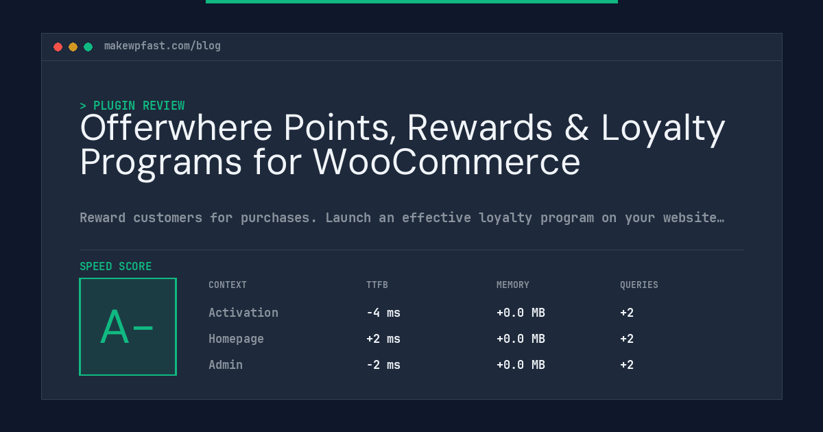 Offerwhere Points, Rewards & Loyalty Programs for WooCommerce - MakeWPFast
