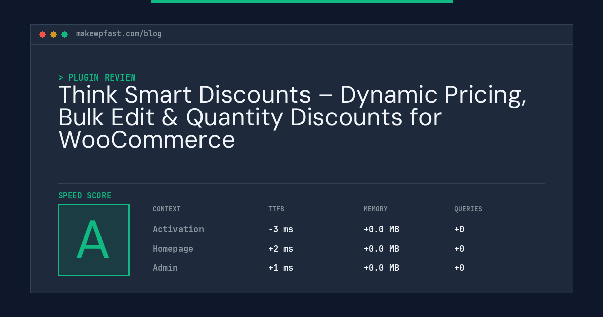 Think Smart Discounts – Dynamic Pricing, Bulk Edit & Quantity Discounts for WooCommerce - MakeWPFast