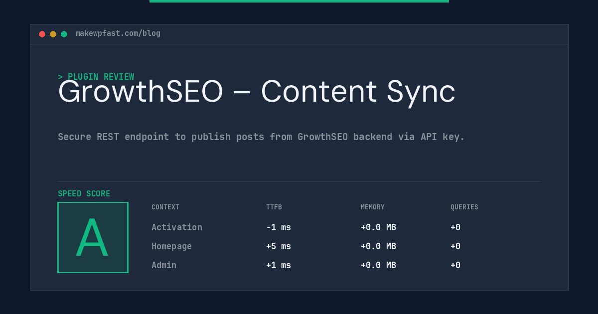 GrowthSEO – Content Sync - MakeWPFast