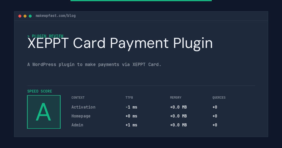 XEPPT Card Payment Plugin - MakeWPFast