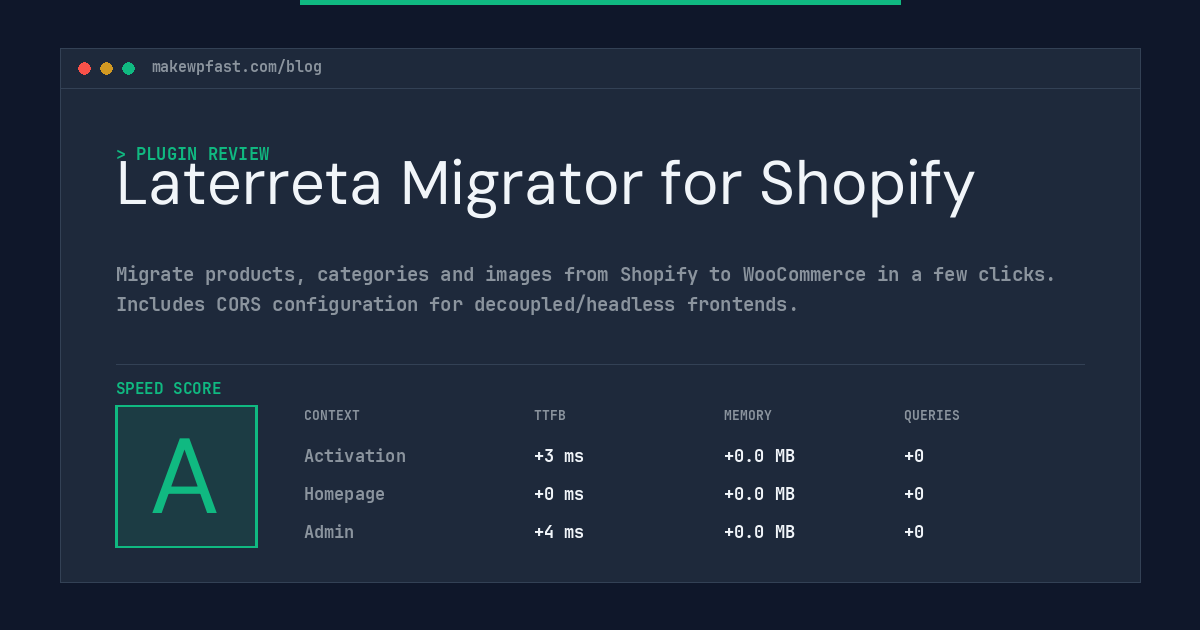 Laterreta Migrator for Shopify - MakeWPFast