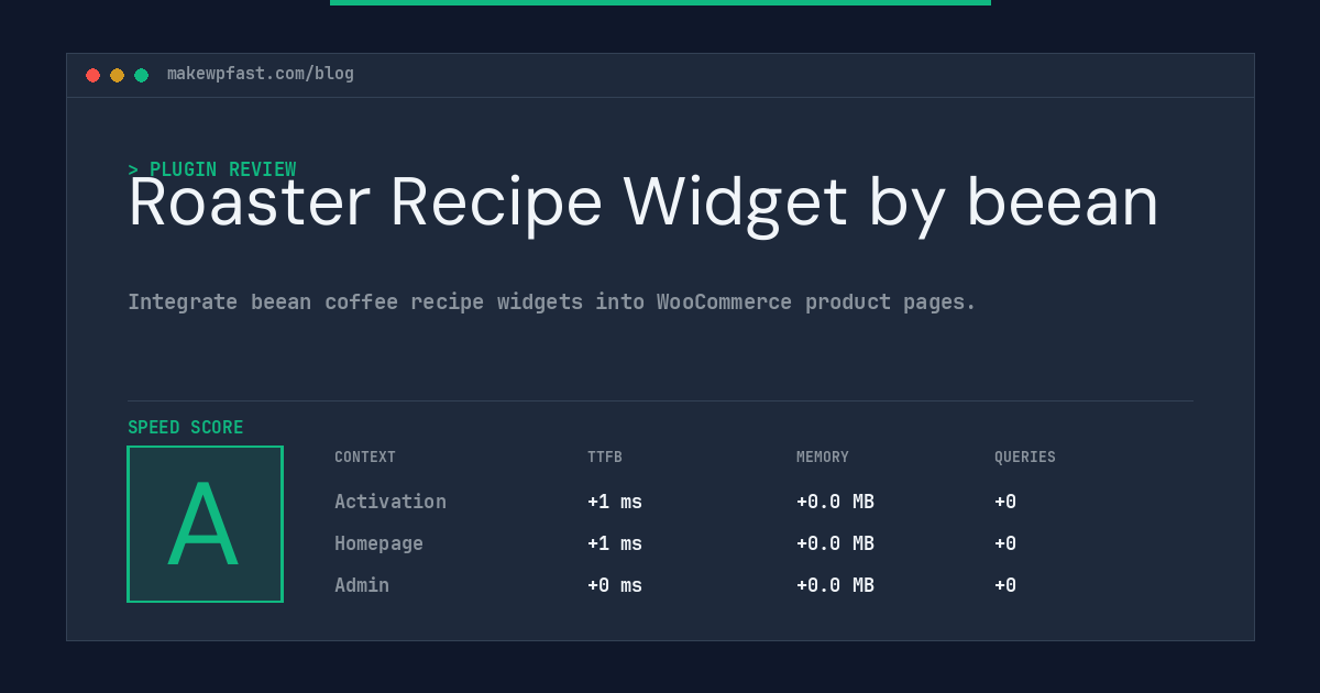 Roaster Recipe Widget by beean - MakeWPFast