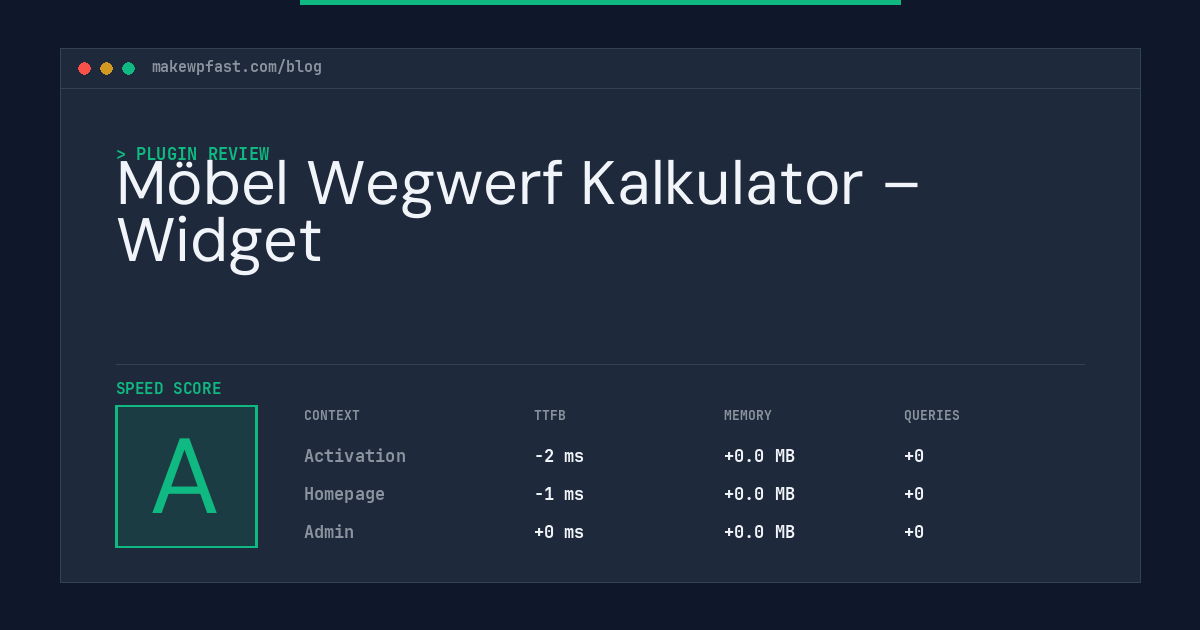Möbel Wegwerf Kalkulator – Widget - MakeWPFast
