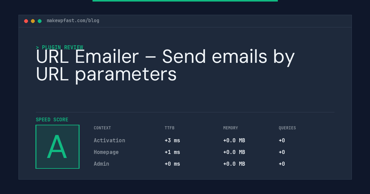 URL Emailer – Send emails by URL parameters - MakeWPFast