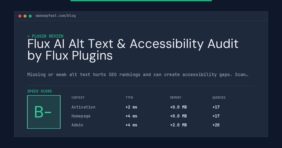 Flux AI Alt Text & Accessibility Audit by Flux Plugins - MakeWPFast
